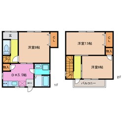 北口町3号棟借家の物件間取画像